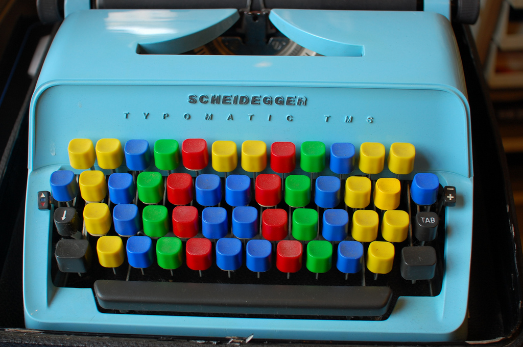 colorfulなタイプライター