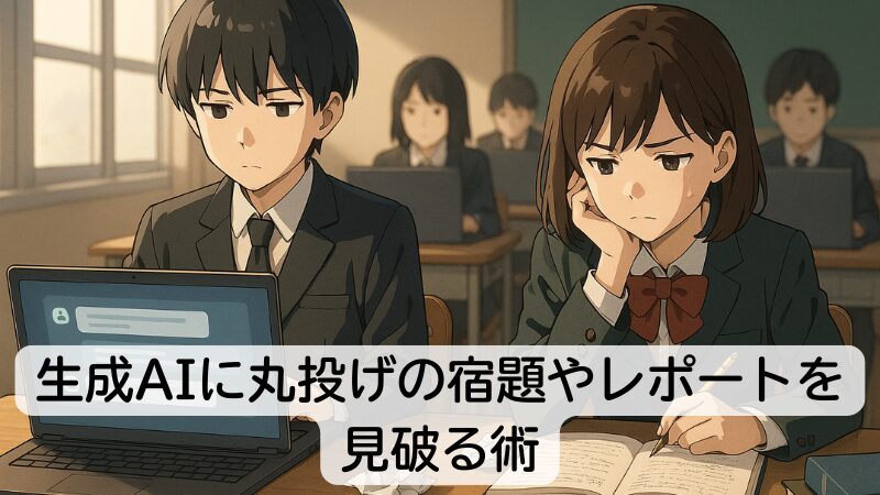 生成AIに丸投げの宿題やレポートを見破る術