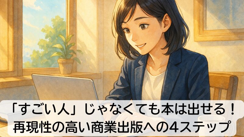 「すごい人」じゃなくても本は出せる！再現性の高い商業出版への4ステップ