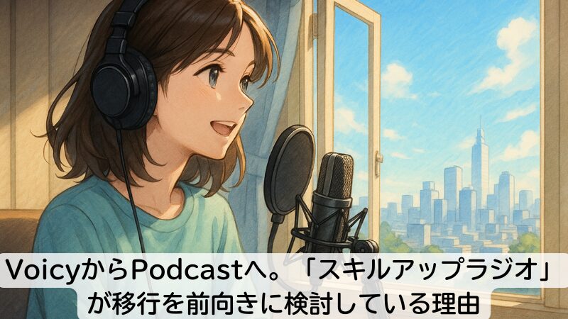 VoicyからPodcastへ。「スキルアップラジオ」が移行を前向きに検討している理由