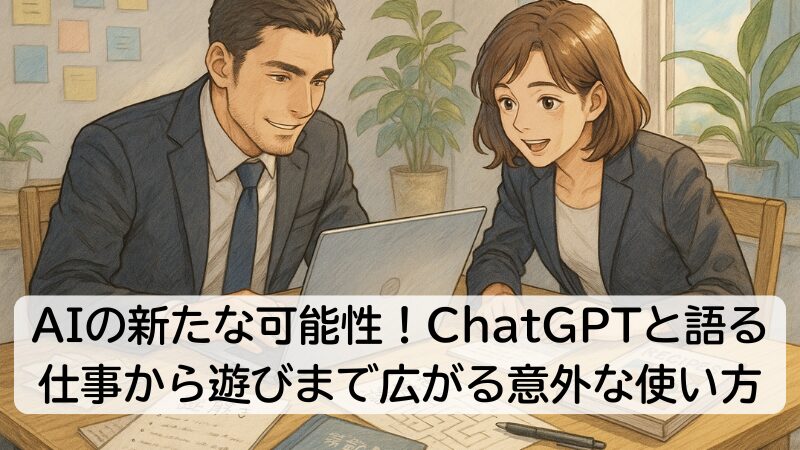 AIの新たな可能性!ChatGPTと語る、仕事から遊びまで広がる意外な使い方