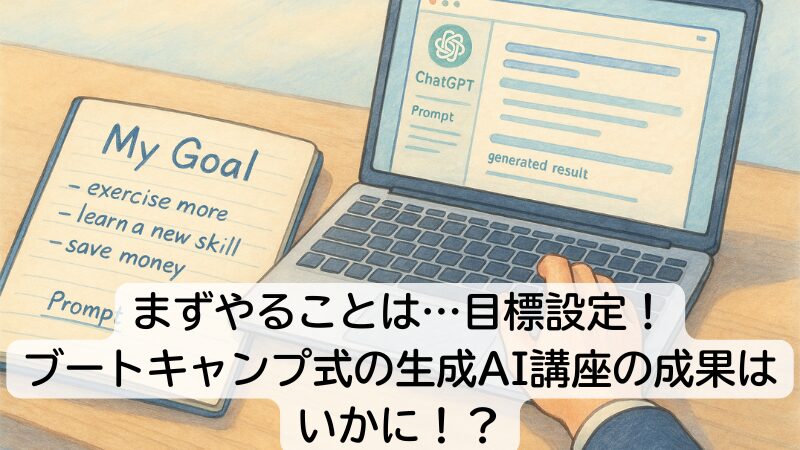 まずやることは…目標設定！ブートキャンプ式の生成AI講座の成果はいかに！？