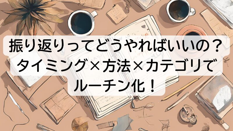 振り返りってどうやればいいの？～タイミング×方法×カテゴリでルーチン化！