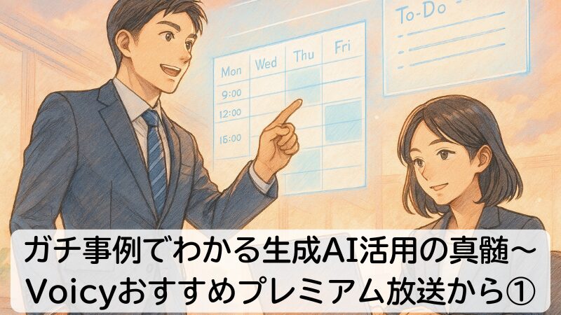 ガチ事例でわかる生成AI活用の真髄～Voicyおすすめプレミアム放送から①