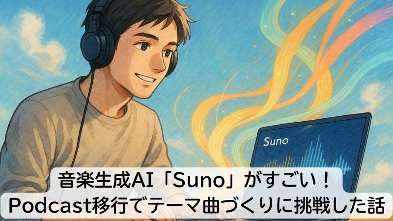 音楽生成AI「Suno」がすごい!Podcast移行準備でテーマ曲づくりに挑戦した話