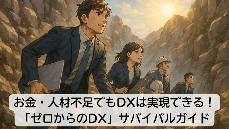【経営者必見】お金・人材不足でもDXは実現できる!「ゼロからのDX」サバイバルガイド