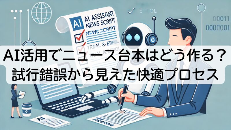 AI活用でニュース台本はどう作る？試行錯誤から見えた快適プロセス