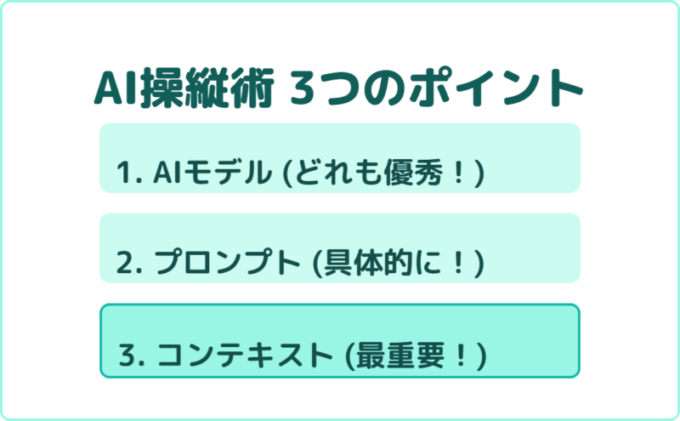 AI操縦術3つのポイント