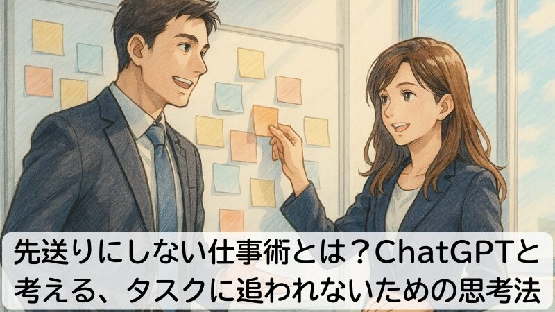 先送りにしない仕事術とは?ChatGPTと考える、タスクに追われないための思考法