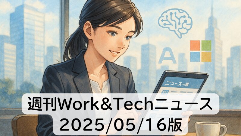週刊Work&Techニュース 2025/05/16版: マイクロソフト全従業員の6000人を削減/千葉工大「AI大学講師」導入ほか