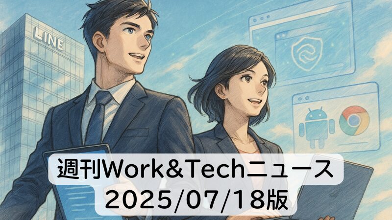 週刊Work&Techニュース 2025/07/18版: LINEヤフー全社員に生成AI活用を義務化/「Android」と「Chrome OS」を統合へほか