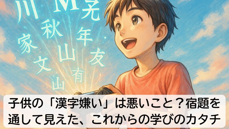 子供の「漢字嫌い」は悪いこと？宿題を通して見えた、これからの学びのカタチ