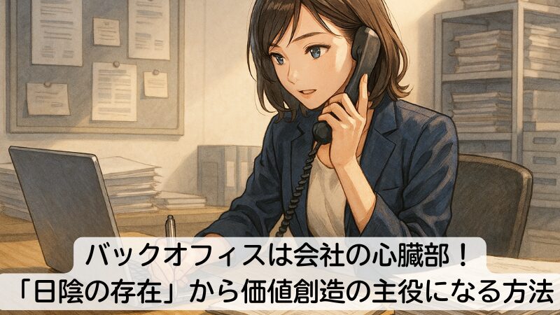 バックオフィスは会社の心臓部!「日陰の存在」から価値創造の主役になる方法