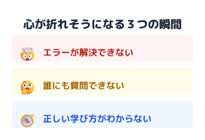 心が折れる3つの瞬間