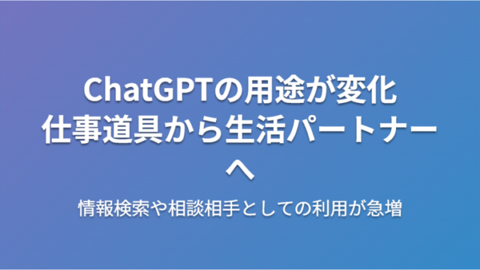 ChatGPT用途変化