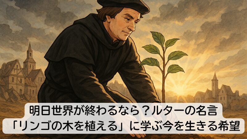 明日世界が終わるなら?ルターの名言「リンゴの木を植える」に学ぶ、今を生きる希望