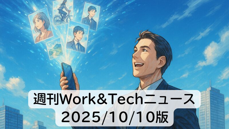 週刊Work&Techニュース 2025/10/10版: 高市自民新総裁「ワークライフバランスという言葉捨てる」／動画AIのSora「オプトアウト方式」に不満の声ほか