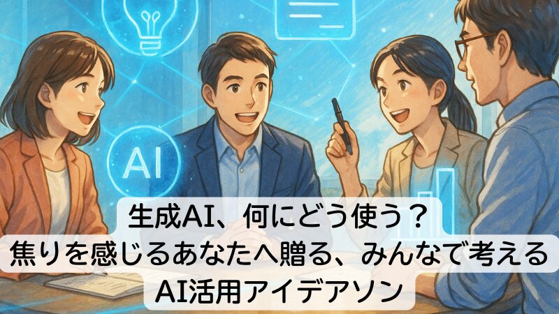 生成AI、何にどう使う?焦りを感じるあなたへ贈る、みんなで考えるAI活用アイデアソン