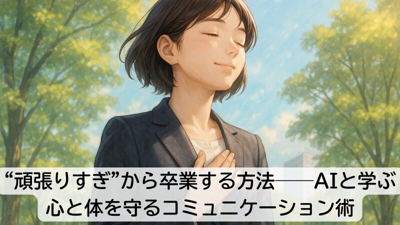 “頑張りすぎ”から卒業する方法──AIと学ぶ、心と体を守るコミュニケーション術