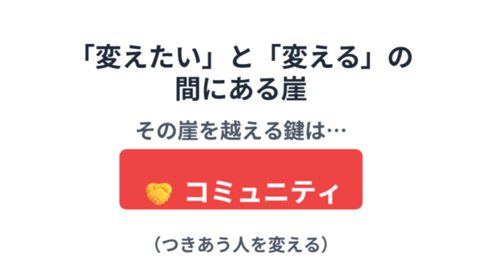 崖を越える鍵はコミュニティ