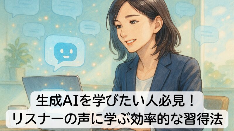 生成AIを学びたい人必見!リスナーの声に学ぶ効率的な習得法