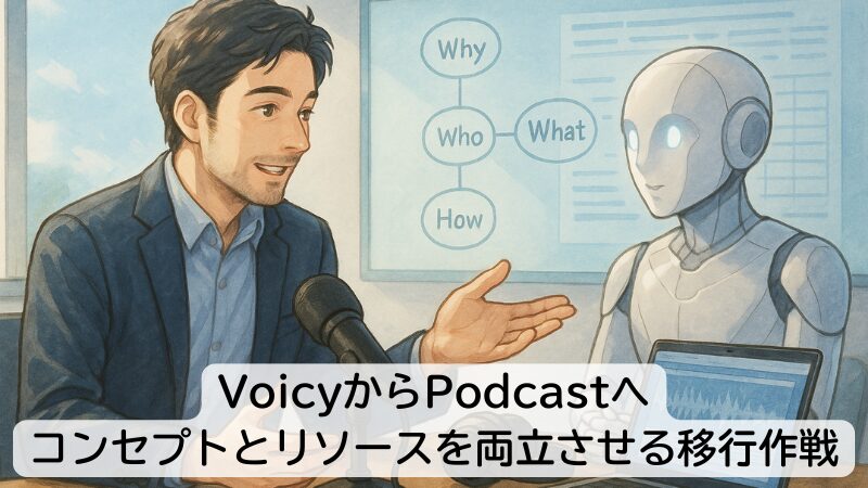 VoicyからPodcastへ。コンセプトとリソースを両立させる移行作戦