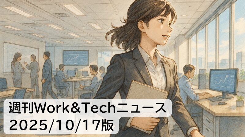 「週刊Work&Techニュース」 2025/10/17版をお送りします!週刊Work&Techニュース 2025/10/17版: ChatGPT、成人向けコンテンツを解禁へ/Voicy、再生速度制限を撤回ほか今週のワークとテックの主なニュースをざっとチェックし時流をつかんでいただくことができますよ。