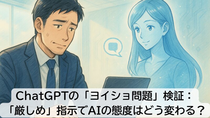 ChatGPTの「ヨイショ問題」検証:「厳しめ」指示でAIの態度はどう変わる?
