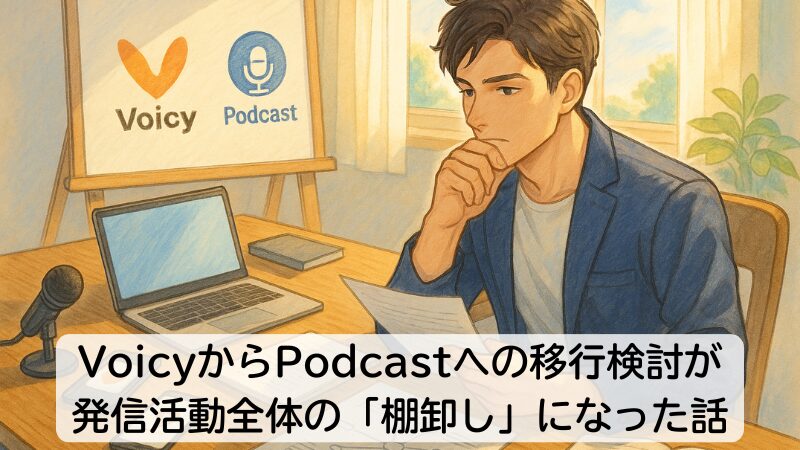 VoicyからPodcastへの移行検討が、発信活動全体の「棚卸し」になった話