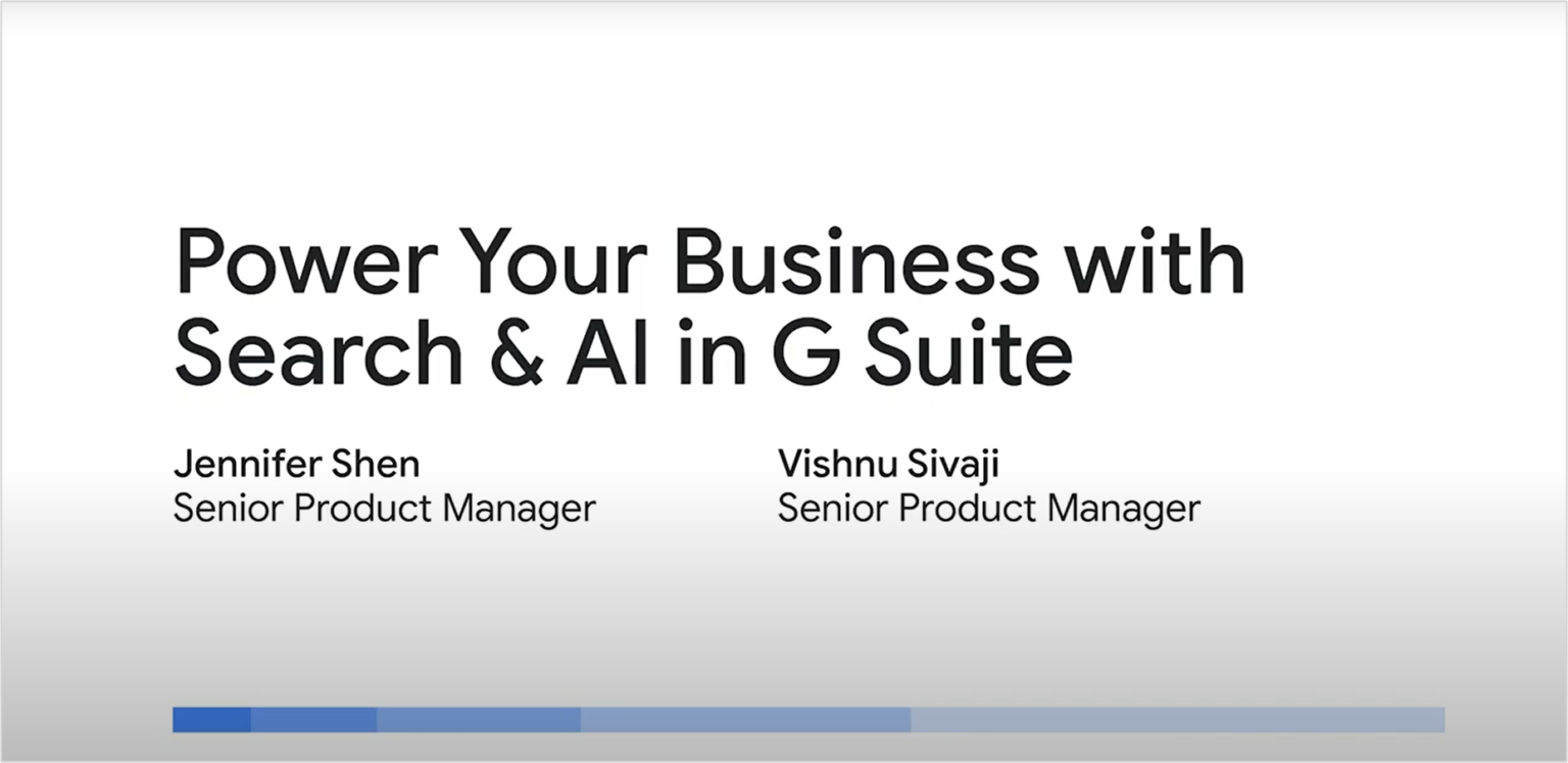 Power Your Business with Search & AI in G Suite
